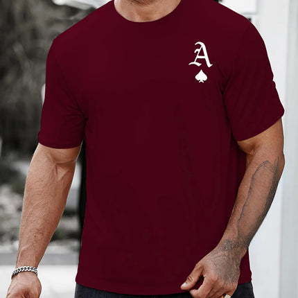 T Shirt for Man Men's Black and Golden Casual T-shirt Printed with "King" Crown + Arm Pattern Clothing Light Luxury Personality
