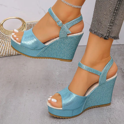2026 Women's Fashionable Wedge Sandals Summer Casual Non-slip Peep Toe Woman Elegant Comfortable Platform High Heel Sandals