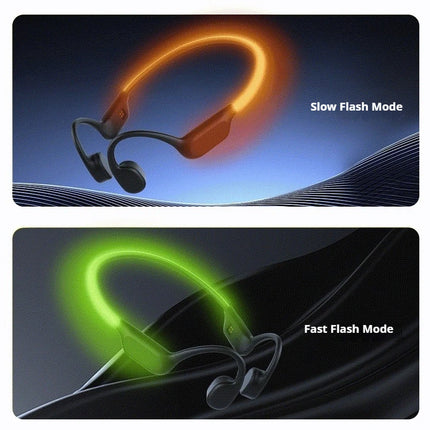 TOP 1 Sports Swimming Bone Conduction Headphones Bluetooth 6.0 IPX8 Waterproof Earphones 32GB MP3 Night Light Fitness Riding Run