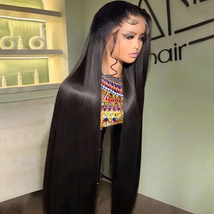 200% Real Density Bone Straight 13x4 13x6 Hd Transparent Lace Frontal Wigs For Women 360 PrePlucked ≥98% Human Hair Lace Front
