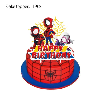 Spidey And His Amazing Friends Birthday Party Decoration Plates Tablecloth Cup Banner For Kids Birthday Balloon Party Favor Gift