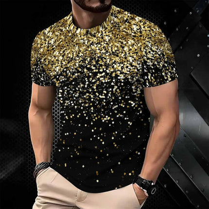 Men Print T Shirt Short Sleeve Crew Neck Casual Summer Fashion Tees Tops For Daily Outdoor Wear